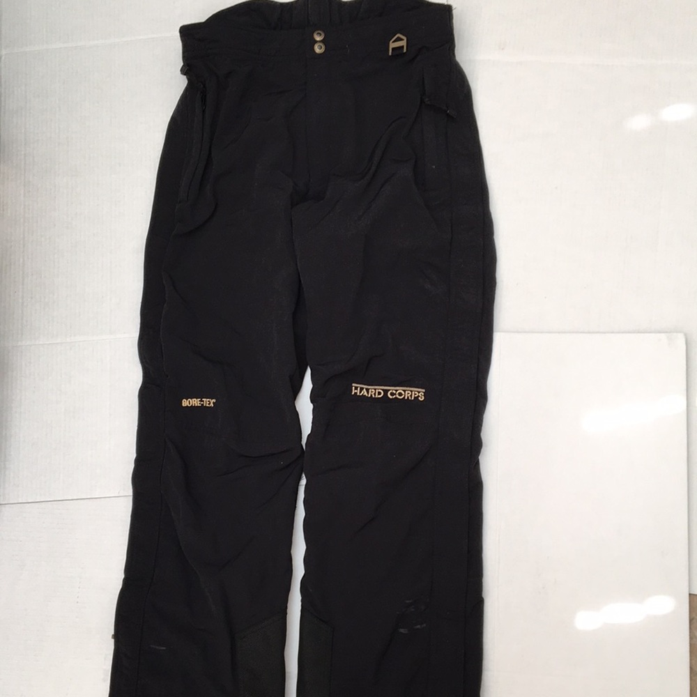 Gore-Tex Hard Corps Men's Insulated Winter Snow Black Ski Pants 34 Short